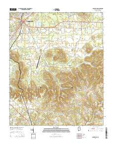 Spruce Pine Alabama Current topographic map, 1:24000 scale, 7.5 X 7.5 Minute, Year 2014