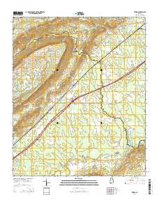 Steele Alabama Current topographic map, 1:24000 scale, 7.5 X 7.5 Minute, Year 2014