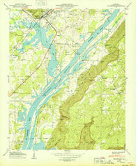 Stevenson Alabama Historical topographic map, 1:24000 scale, 7.5 X 7.5 Minute, Year 1950