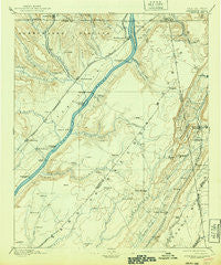 Stevenson Alabama Historical topographic map, 1:125000 scale, 30 X 30 Minute, Year 1895