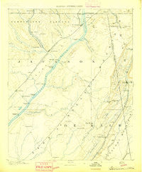 Stevenson Alabama Historical topographic map, 1:125000 scale, 30 X 30 Minute, Year 1892