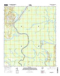 Stiggins Lake Alabama Current topographic map, 1:24000 scale, 7.5 X 7.5 Minute, Year 2014