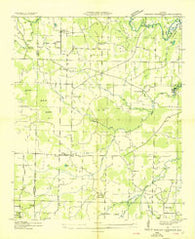 Stroups Crossroads Alabama Historical topographic map, 1:24000 scale, 7.5 X 7.5 Minute, Year 1936
