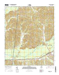 Sulligent Alabama Current topographic map, 1:24000 scale, 7.5 X 7.5 Minute, Year 2014