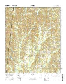 Sulligent SW Alabama Current topographic map, 1:24000 scale, 7.5 X 7.5 Minute, Year 2014