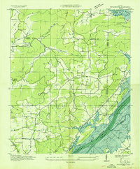 Swearengin Alabama Historical topographic map, 1:24000 scale, 7.5 X 7.5 Minute, Year 1936