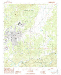 Talladega Alabama Historical topographic map, 1:24000 scale, 7.5 X 7.5 Minute, Year 1987