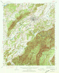 Talladega Alabama Historical topographic map, 1:62500 scale, 15 X 15 Minute, Year 1943