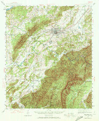 Talladega Alabama Historical topographic map, 1:62500 scale, 15 X 15 Minute, Year 1943