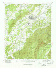 Talladega Alabama Historical topographic map, 1:62500 scale, 15 X 15 Minute, Year 1943