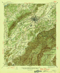 Talladega Alabama Historical topographic map, 1:62500 scale, 15 X 15 Minute, Year 1946