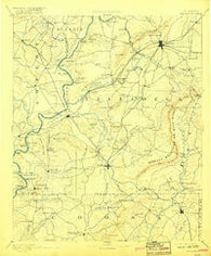 Talladega Alabama Historical topographic map, 1:125000 scale, 30 X 30 Minute, Year 1892