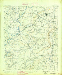 Talladega Alabama Historical topographic map, 1:125000 scale, 30 X 30 Minute, Year 1890