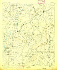 Talladega Alabama Historical topographic map, 1:125000 scale, 30 X 30 Minute, Year 1892