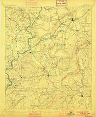 Talladega Alabama Historical topographic map, 1:125000 scale, 30 X 30 Minute, Year 1892