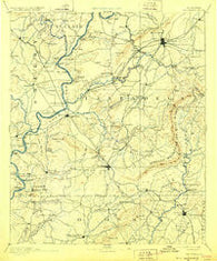 Talladega Alabama Historical topographic map, 1:125000 scale, 30 X 30 Minute, Year 1892