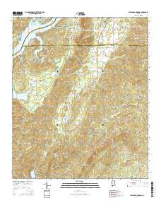 Talladega Springs Alabama Current topographic map, 1:24000 scale, 7.5 X 7.5 Minute, Year 2014