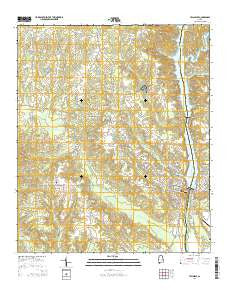 Tallassee Alabama Current topographic map, 1:24000 scale, 7.5 X 7.5 Minute, Year 2014