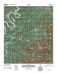 Tensaw Alabama Historical topographic map, 1:24000 scale, 7.5 X 7.5 Minute, Year 2011