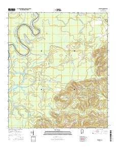 Tensaw Alabama Current topographic map, 1:24000 scale, 7.5 X 7.5 Minute, Year 2014