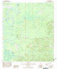 Tensaw Alabama Historical topographic map, 1:24000 scale, 7.5 X 7.5 Minute, Year 1983