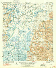 Tensaw Alabama Historical topographic map, 1:62500 scale, 15 X 15 Minute, Year 1944