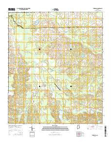 Thompson Alabama Current topographic map, 1:24000 scale, 7.5 X 7.5 Minute, Year 2014