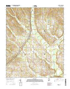 Threet Alabama Current topographic map, 1:24000 scale, 7.5 X 7.5 Minute, Year 2014