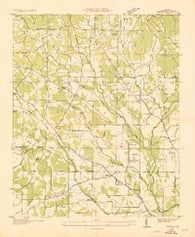 Threet Alabama Historical topographic map, 1:24000 scale, 7.5 X 7.5 Minute, Year 1936