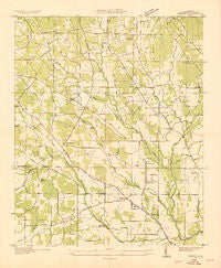 Threet Alabama Historical topographic map, 1:24000 scale, 7.5 X 7.5 Minute, Year 1936