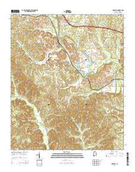 Townley Alabama Current topographic map, 1:24000 scale, 7.5 X 7.5 Minute, Year 2014