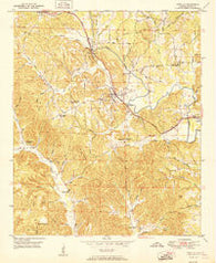 Townley Alabama Historical topographic map, 1:24000 scale, 7.5 X 7.5 Minute, Year 1951