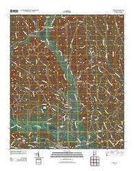 Toxey Alabama Historical topographic map, 1:24000 scale, 7.5 X 7.5 Minute, Year 2011