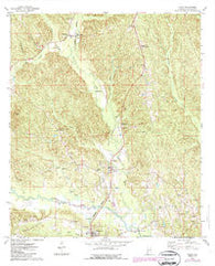 Toxey Alabama Historical topographic map, 1:24000 scale, 7.5 X 7.5 Minute, Year 1974