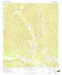 Toxey Alabama Historical topographic map, 1:24000 scale, 7.5 X 7.5 Minute, Year 1974