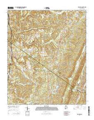 Trafford Alabama Current topographic map, 1:24000 scale, 7.5 X 7.5 Minute, Year 2014