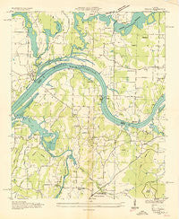 Triana Alabama Historical topographic map, 1:24000 scale, 7.5 X 7.5 Minute, Year 1936