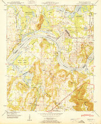 Triana Alabama Historical topographic map, 1:24000 scale, 7.5 X 7.5 Minute, Year 1951