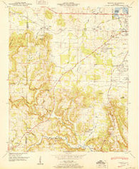 Trinity Alabama Historical topographic map, 1:24000 scale, 7.5 X 7.5 Minute, Year 1950