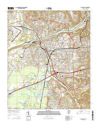 Tuscaloosa Alabama Current topographic map, 1:24000 scale, 7.5 X 7.5 Minute, Year 2014