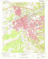 Tuscaloosa Alabama Historical topographic map, 1:24000 scale, 7.5 X 7.5 Minute, Year 1971