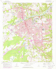 Tuscaloosa Alabama Historical topographic map, 1:24000 scale, 7.5 X 7.5 Minute, Year 1971