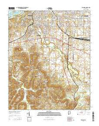 Tuscumbia Alabama Current topographic map, 1:24000 scale, 7.5 X 7.5 Minute, Year 2014