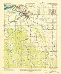 Tuscumbia Alabama Historical topographic map, 1:24000 scale, 7.5 X 7.5 Minute, Year 1936