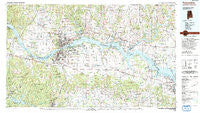 Tuscumbia Alabama Historical topographic map, 1:100000 scale, 30 X 60 Minute, Year 1986