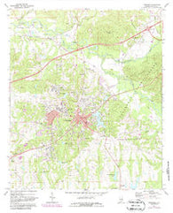 Tuskegee Alabama Historical topographic map, 1:24000 scale, 7.5 X 7.5 Minute, Year 1971