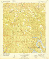 Tutwiler School Alabama Historical topographic map, 1:24000 scale, 7.5 X 7.5 Minute, Year 1951
