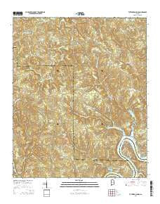Tutwiler School Alabama Current topographic map, 1:24000 scale, 7.5 X 7.5 Minute, Year 2014