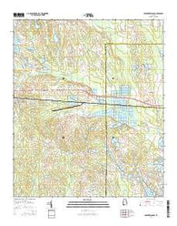 Uniontown East Alabama Current topographic map, 1:24000 scale, 7.5 X 7.5 Minute, Year 2014