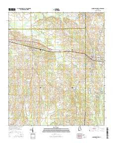Uniontown West Alabama Current topographic map, 1:24000 scale, 7.5 X 7.5 Minute, Year 2014